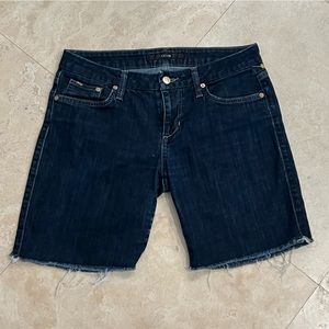 Joe's Jeans Dark Wash "Honey" Denim Shorts with Raw Hem, Size 29
